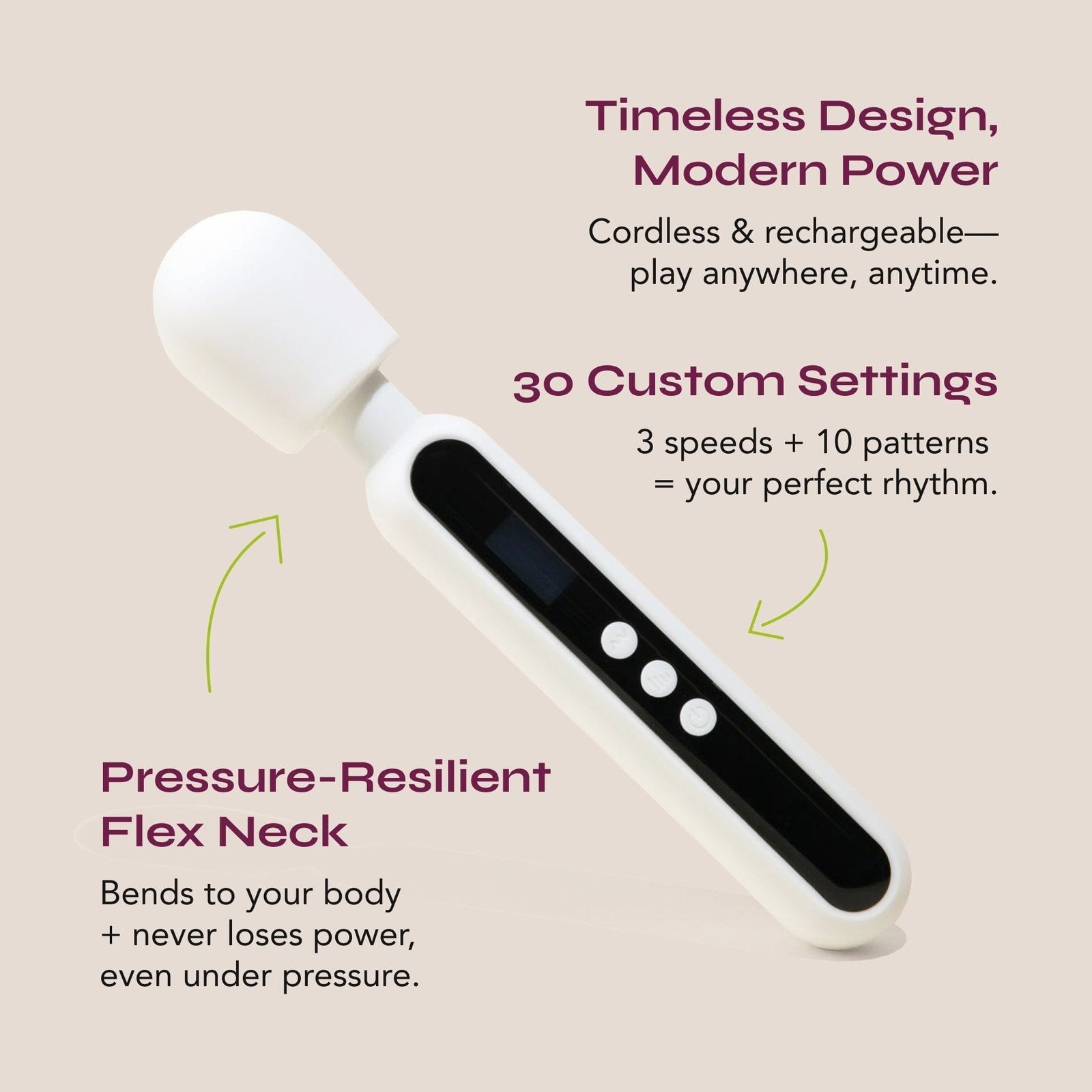 Bewitch'd - Vibrating Wand Massager - Cordless & Rechargeable BerryLemon Bewitch'd - Vibrating Wand Massager - Cordless & Rechargeable BerryLemon
